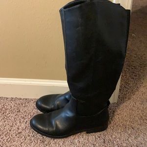 Black tall boots